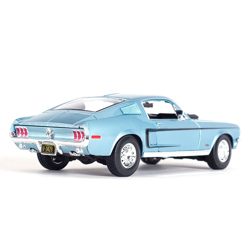 Maisto 1:18 1968 Ford Mustang GT Cobra Jet, coche deportivo, simulación estática, vehículos fundidos a presión, modelos coleccionables, juguetes de coche