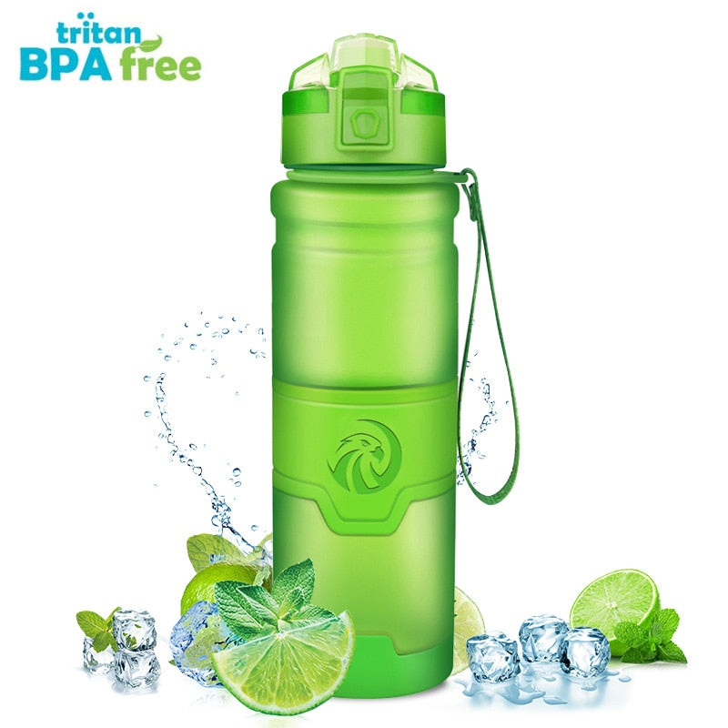 Botella ZORRI para coctelera de proteína de agua, botella de agua portátil para deportes de movimiento, sin Bpa, ecológica, para deportes, Camping, senderismo, gourde