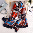 2022 180 * 90 cm Frauen Schal Sommer Seidenschal Dame Wrap Weiche weibliche Europa Designer Strand Bandana Foulard Schalldämpfer Mädchen Pareo
