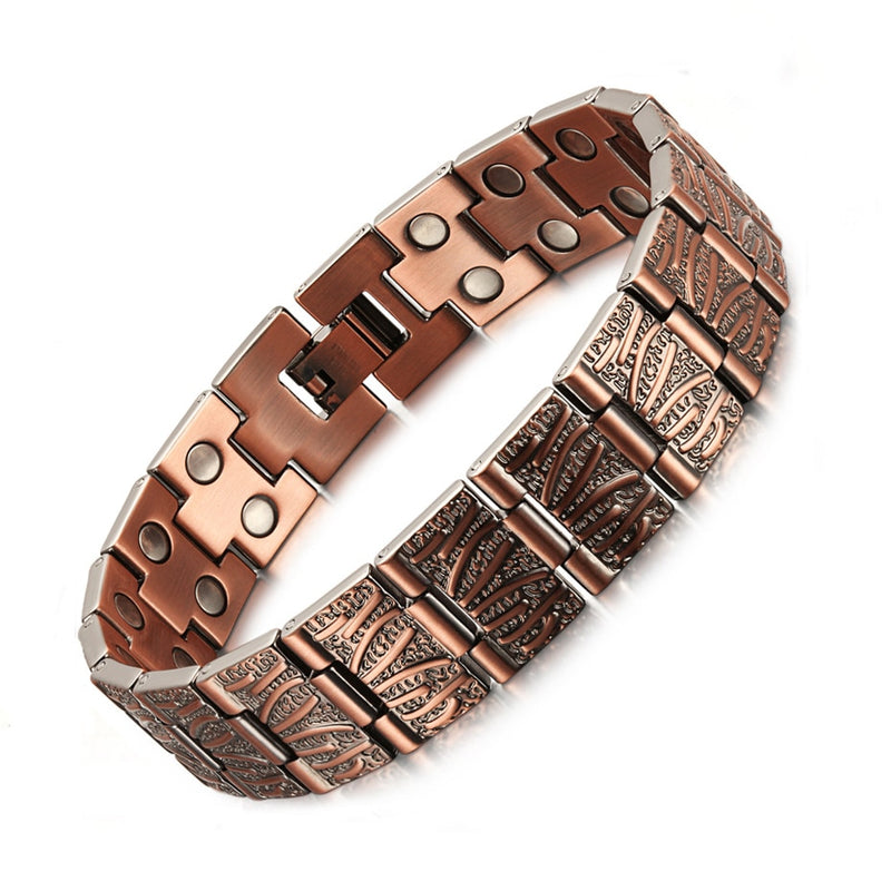 Oktrendy Pure Copper Magnetic Pain Relief Bracelet For Men Therapy Magnets Bangle Link Chain Women Health Care Jewelry Wholesale