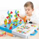 Kinder Bohrer Schraube Mutter Puzzles Spielzeug Pretend Play Tool Bohrer Demontage Montage Kinder Bohrer 3D Puzzle Spielzeug für Jungen