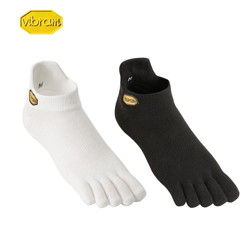 Calcetines Vibram Five-toe Five Fingers Hombres Mujeres Primavera Verano Ocio al aire libre Ropa absorbente de sudor Deportes Tubo bajo Baloncesto sólido