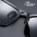 Cook Shark 2020 nuevas gafas de sol de aluminio y magnesio para hombre, gafas de sol polarizadas HD para conducir, gafas para conducir, marea