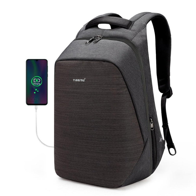 Garantía de por vida antirrobo carga USB hombres 15,6 pulgadas Laptop mochilas para adolescentes moda hombre viaje mochila escolar