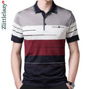 2022 Brand Short Sleeve Polo Tee Shirt Men Casual Summer Striped Men&