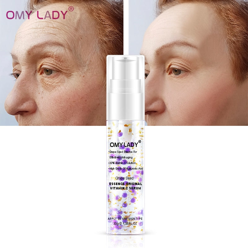 3PCS OMY LADY GrapeSeed Essence Original Vitamin C Serum Face Cream Liquid Essence Delay Aging Reduce Wrinkles Moisturizing Skin