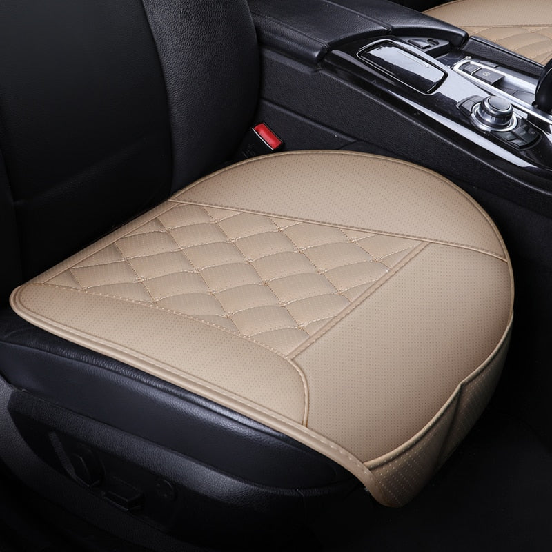 Funda protectora de cuero impermeable para asiento de coche, alfombrilla protectora Universal para asiento delantero, transpirable, para coche, furgoneta, cojín para asiento de coche