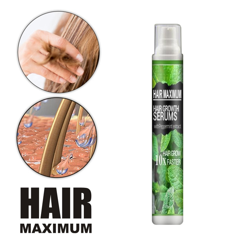 Spray de suero eficaz para el crecimiento del cabello, rápido y grueso para prevenir la pérdida de cabello, reparación de cabello dañado, productos naturales para el cuidado del cabello TSLM1