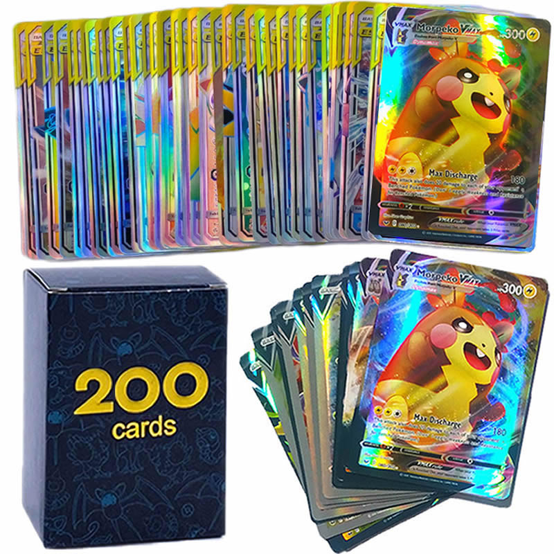 200 Stück Pokemon-Karte GX EX VMAX MEGA Booster Box Englisches Spiel Battle Trading Collection Glänzende Karte Meistverkauftes Kinderspielzeug Geschenk