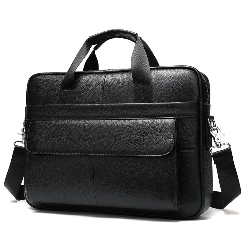 WESTAL Men&#39;s Briefcases Messenger Bag Men&#39;s Genuine Leather 14&#39;&#39; Laptop Bag Man Leather Office Business Bags for Document 8572