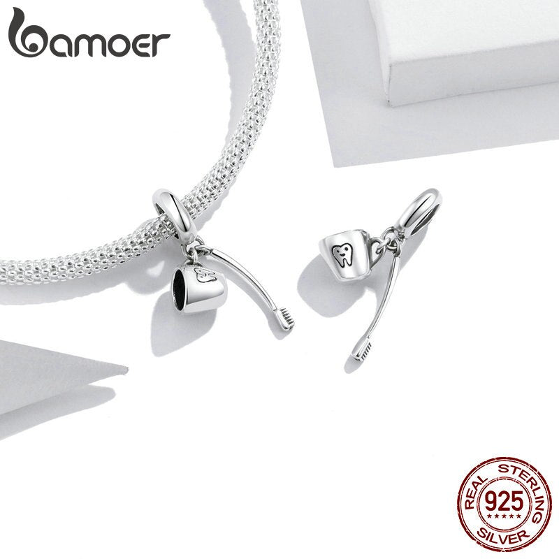 bamoer Echter 925er Sterlingsilber-Weinlese-Reben-Charme für Original-Luxus-DIY-Armband-Marken-weiblicher Silberschmuck SCC1597