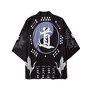 Bebovizi Mode japanischer Anime-Stil Whale Print Kimono Damen Strickjacke Yukata Kimono Streetwear Herren lose asiatische Kleidung