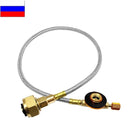 Outdoor-Gasherd Campingkocher Propan-Nachfülladapter Brenner LPG-Flachzylindertank Koppler Behälteradapter Sparen Sie Metallrohr