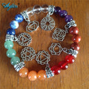 Ayliss Dropship Natursteine ​​Armband Reiki Heilung Gleichgewicht Energie Gebetskette Armbänder Chakra Mala Yoga Meditation Armband