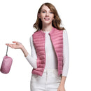 Herbst Ente Daunenweste Frauen Kurze Jacke Ärmellose Tragbare Puffer Weste Mantel Weiblich 2021 Neue Winter Student Weste