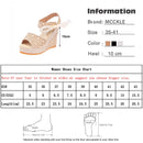 MCCKLE Damen Plateau Sandalen Peep Toe Wedges Schuhe Frau 2021 Schnüren Casual Damen Elegant Knöchelriemen Damen Pumps Sommer
