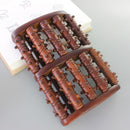 Hölzerne Fußmassagerolle Großes fünfreihiges Holzfußmassagegerät Stimulierende Akupunkturpunktfüße Plantarfasziitis-Rolle Reflexzonenmassage