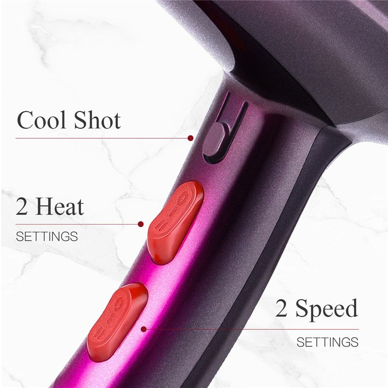 CkeyiN 4000W Professional Powerful Hair Dryer Fast Styling Blow Dryer Hot Cold Adjustment Air Dryer Nozzle Barber Salon Tools