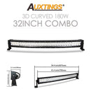 Auxtings 22 32 42 50 52 '' Zoll gebogene LED-Lichtleiste COMBO LED-Arbeitslicht 3D 7D-Leiste, die Offroad-Auto-LKW 4x4 SUV ATV 12V 24V fährt