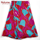 Kalume Weißer afrikanischer Tüll-Spitzenstoff Pailletten 5 Yards 2021 nigerianischer Mesh-Spitzenstoff Hohe Qualität zum Nähen von Hochzeitstüchern F1999