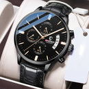 CHENXI Herrenuhren Chronograph Top Luxusmarke Sport Quarzuhr Herren Wasserdicht Casual Leder Armbanduhr Relogio Masculino