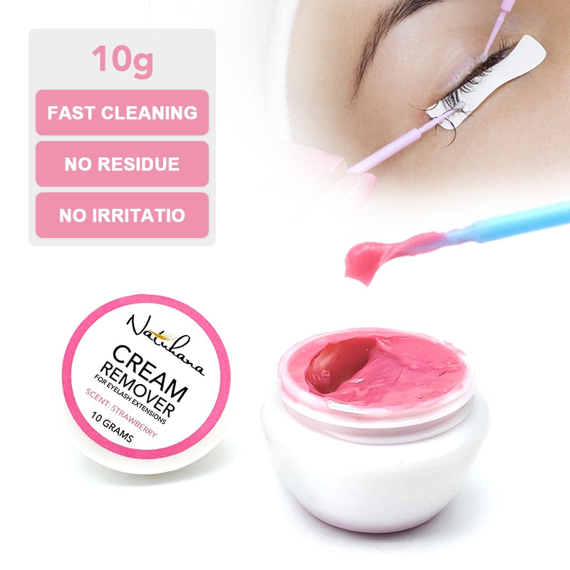 NATUHANA Eyelash Glue Remover Quick Unloading Adhesive Professional Cream Remover for Eyeslashes de pestaña Makeup Tools