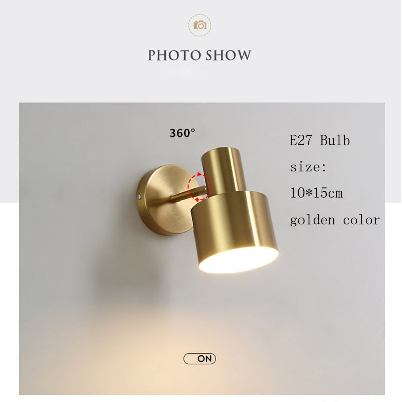 Modern Adjustable Swing Long Arm LED Wall Lamp Warm/Cold Lighting Wall-mounted Household Bedside Lighting Wall Sconce