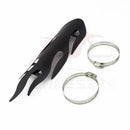 Black /Chrome Motorcycle Curved Exhaust Muffler Pipe Heat Shield Cover Guard Protector Universal for Honda Harley