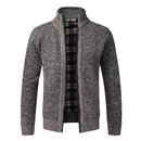 Cárdigan cálido de otoño e invierno para hombre, suéteres con cremallera de lana, chaquetas para hombre, abrigo de punto ajustado, cárdigan grueso, suéter, abrigo para hombre
