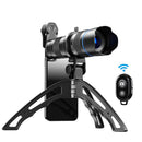 APEXEL HD Metal 20-40x Zoom Teleskop Teleobjektiv Monokulares Telefon Kameraobjektiv + Ministativ für Samsung iPhone alle Smartphones
