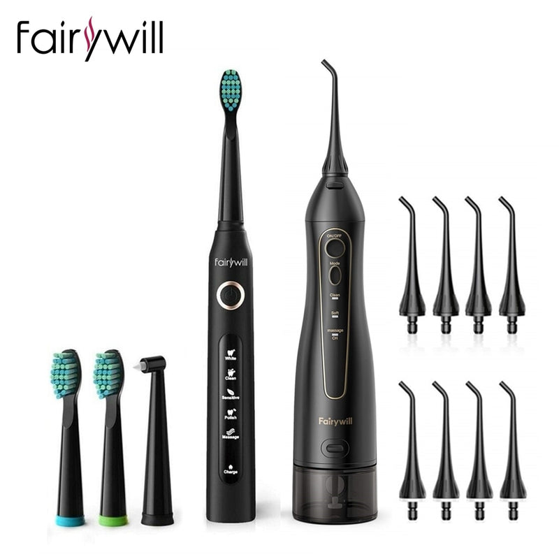 Fairywill 300ml Portable Oral Irrigator USB Rechargeable Dental Water Flosser Jet Irrigator Dental Teeth Cleaner 3 Modes