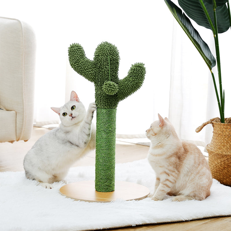 Casa de árbol de gato estilo Cactus de 2 tamaños, postes de escalada para gatos, gatitos, divertido juguete de salto, casa de gatos, rascador gato