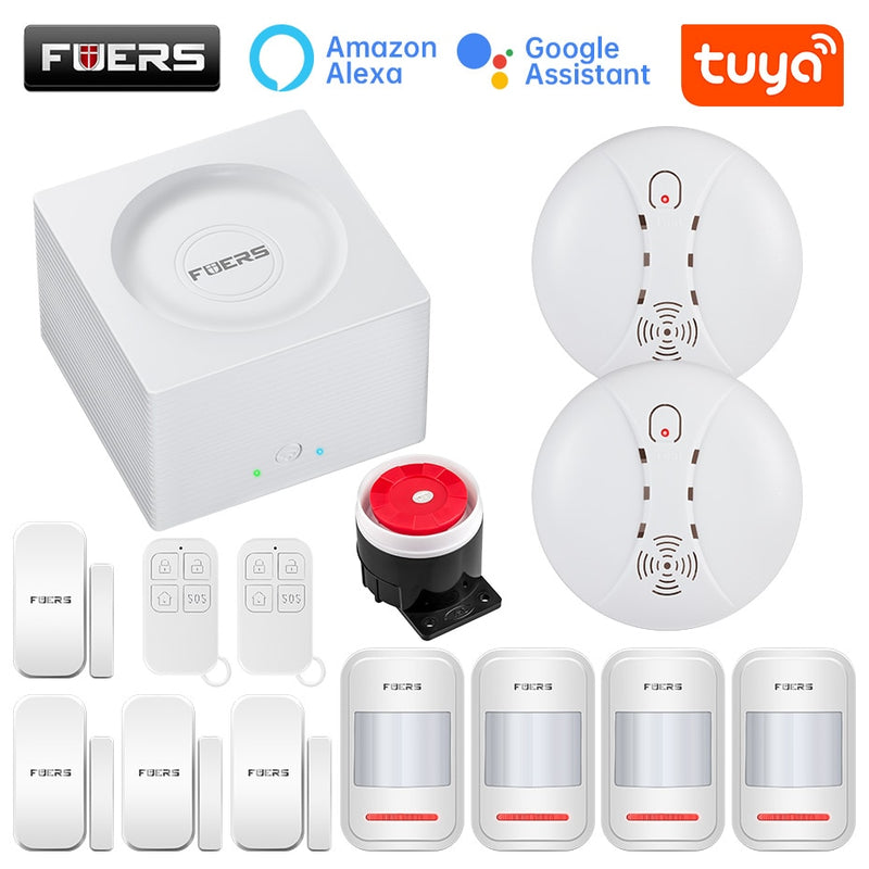 FUERS G95 Wifi GSM Alarmanlage Smart Life Alarm Home Security Alarmanlage Tuya APP Alexa 433MHz Smart Home Einbruchalarm