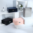 Casegrace, gran oferta, caja grande de almacenamiento de joyas de terciopelo, organizador de cuero PU, collar, anillo, pendiente, caja de joyería, ataúd de embalaje