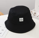 2020 New Smile Face Labeled Kinder Bucket Hats Alle Matched Simple Style Caps Kids Bob Hat Summer Fashion Sun Hat