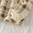 Frauen Fleece Hoodies Sweatshirt 2021 Winter Plaid Pirnted Baumwolle Kapuzen Sweatshirt Lässige Lose Kapuzenpullover Oversize Jacke