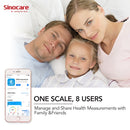 Sinocare Smart Körperfettwaage Personenwaage Test 12 Körper Datum Masse BMI Gesundheit Waage LED Anzeige Bluetooth