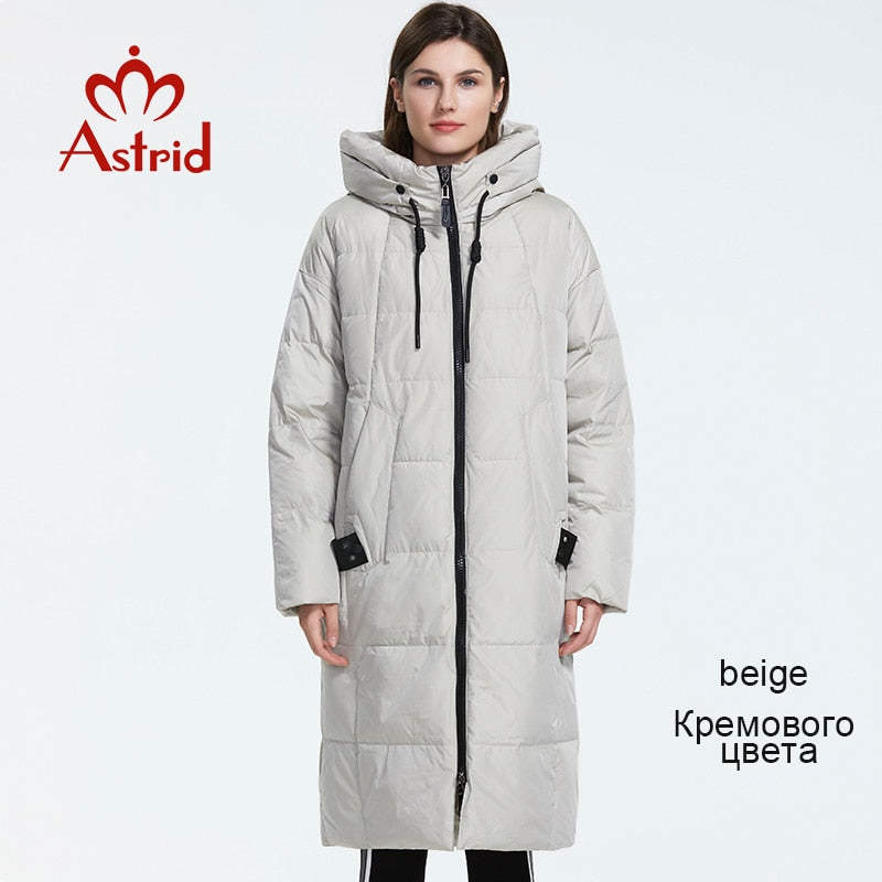 Astrid 2022 Winter neue Ankunft Daunenjacke Frauen lose Kleidung Oberbekleidung Qualität mit einer Kapuze Mode-Stil Wintermantel AR-7038