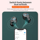 C6 TWS Wireless Bluetooth V5.0 Earphone 9D Stereo Touch Control  Noise  Sports Waterproof Headphones with LED and Dual Mic Heads