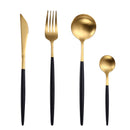 Weißgold Besteckset Western 18/10 Edelstahl Geschirr Home Löffel Gabel Messer Essstäbchen Kit Geschirr Sets Geschirr