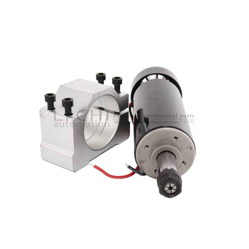 Free shipping 500w Air cooled spindle Motor +13pcs ER11 chuck + 52mm clamps + Power Supply speed governo