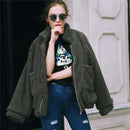 Herbst Winterjacke weibliche Mäntel 2022 neue Mode koreanische Reißverschluss Teddyfell Frauen Mantel weibliche Freizeitjacken Frau Pusheen