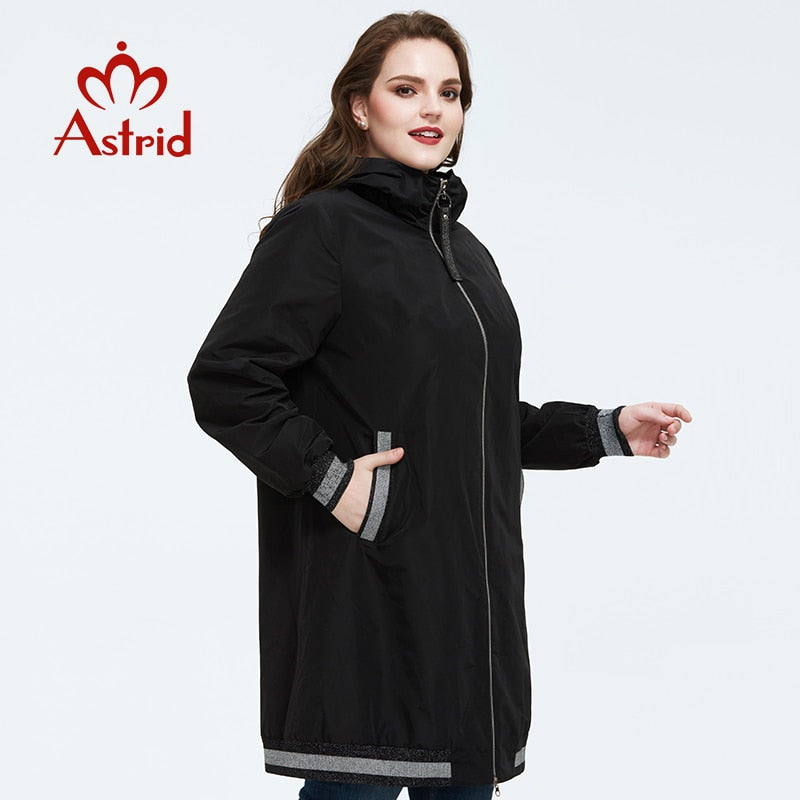 Astrid primavera nueva llegada gabardina para mujer prendas de vestir exteriores de alta calidad de gran tamaño estilo largo primavera abrigo mujer AS-9373
