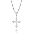 TOPGRILLZ 925 Sterling Silver Women Pendant Iced Cubic Zirconia Cross Pendant Fashion Hip Hop Jewelry For Gift