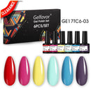 Gelfavor Gel esmalte de uñas juego de manicura semipermanente esmalte de uñas UV barniz híbrido Soak-off Gel Kits para extensión Nail Art