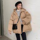 2022 Neue Frauen Kurze Jacke Winter Parkas Dicke Mit Kapuze Baumwolle Gefütterte Jacken Mäntel Weibliche Lose Puffer Parkas Oversize Outwear