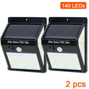 3seitige 140LED PIR Bewegungssensor Sonnenlichtkontrolle Solarenergie Straßenlaterne Yard Path Home Garden Solar Power Induktionswandleuchte