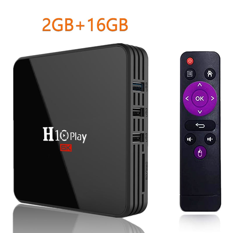 Android 9.0 TV Box, AllwinnerH6 Quad-Core, 6K HD Multi Language Media Player Unterstützung 2,4 GHz WiFi