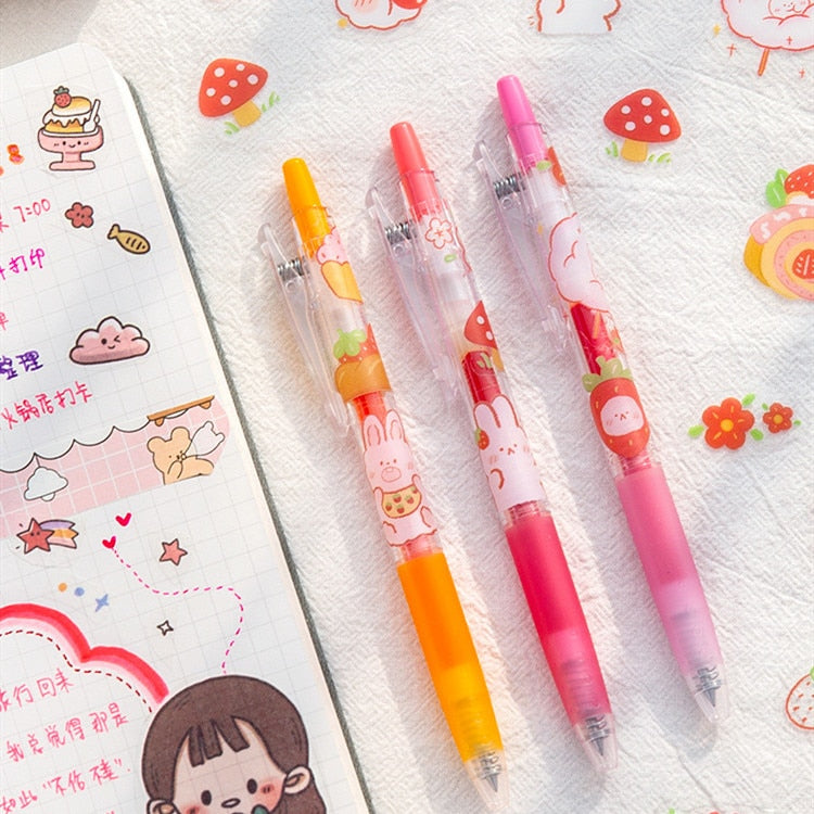 MINKYS 3pcs/lot Creative Candy Color Fruit Juice Pen Set DIY Graffiti Pen Art Drawing Marker Pen For Journal School Stationery