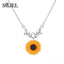 SMJEL Cartoon Sonnenblume Ohrringe für Frauen Mode Große Sonne Blume Erklärung Ohrring Koreanische Ohrstecker Schmuck Beste Freundin Geschenke